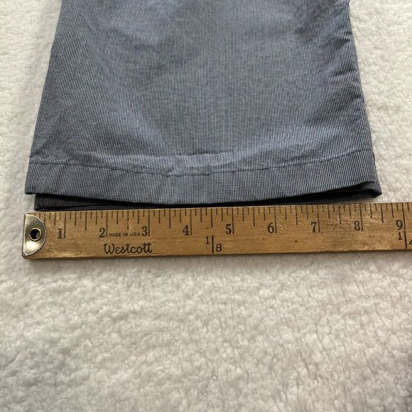 Banana Republic Men's Kentfield Flat Front Micro Check Career Pants 38x28.5 Blue - Picture 8 of 10